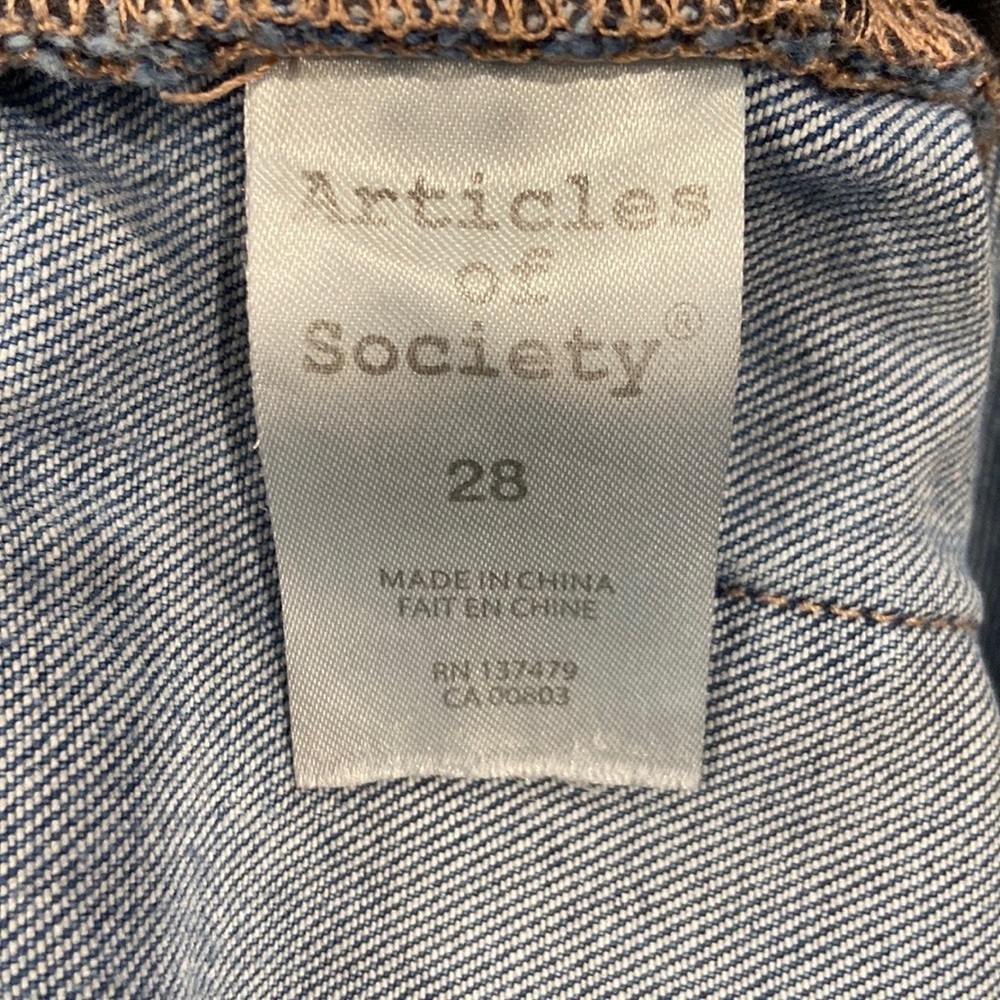 Articles Of Society Kate Hi Rise Straight Crop Granger Size 28 Pre-Owned - Picture 13 of 13